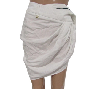 NEW JACQUEMUS Women's La Mini Jupe Drapeado Skirt – Size XS  White – Draped Mini